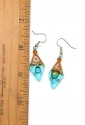 Diamond Shape Glass Earrings